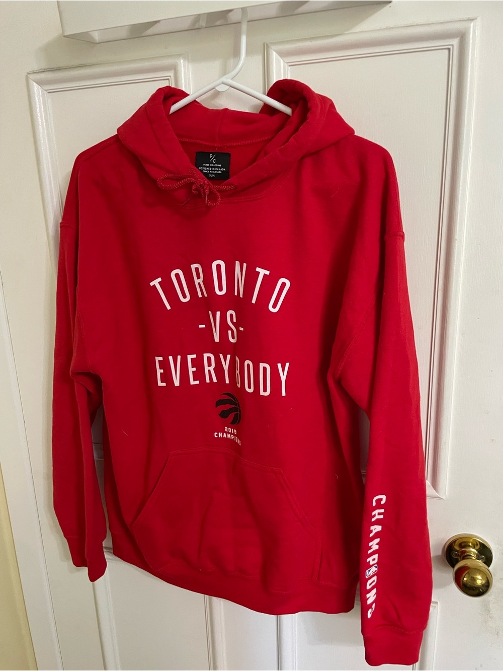 Rare Raptors Championship Peace Collective TORONTO vs EVERYBODY Hoodie szM